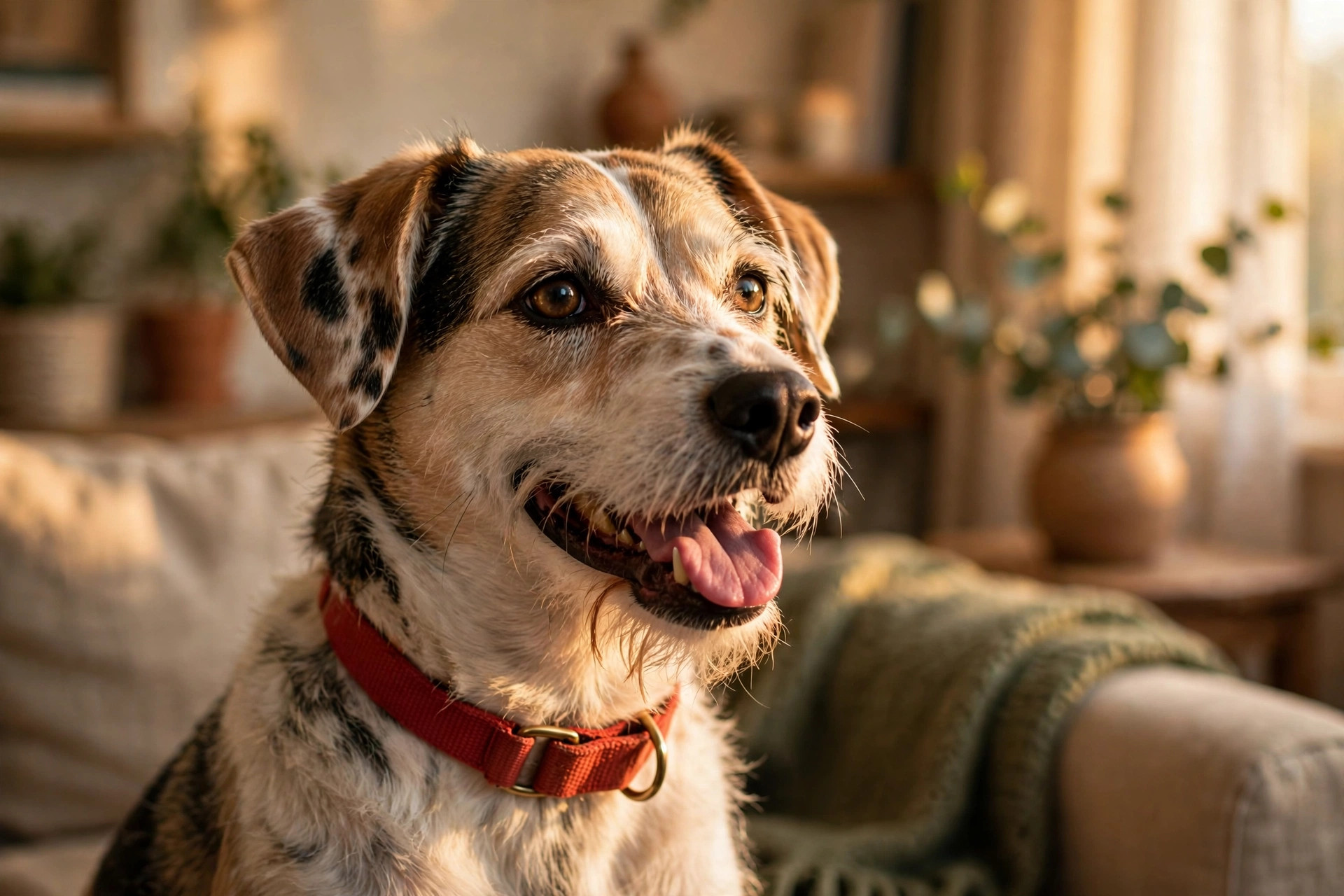 A rescued dog